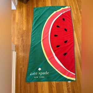 kate spade Green & Red Watermelon Motif Towel